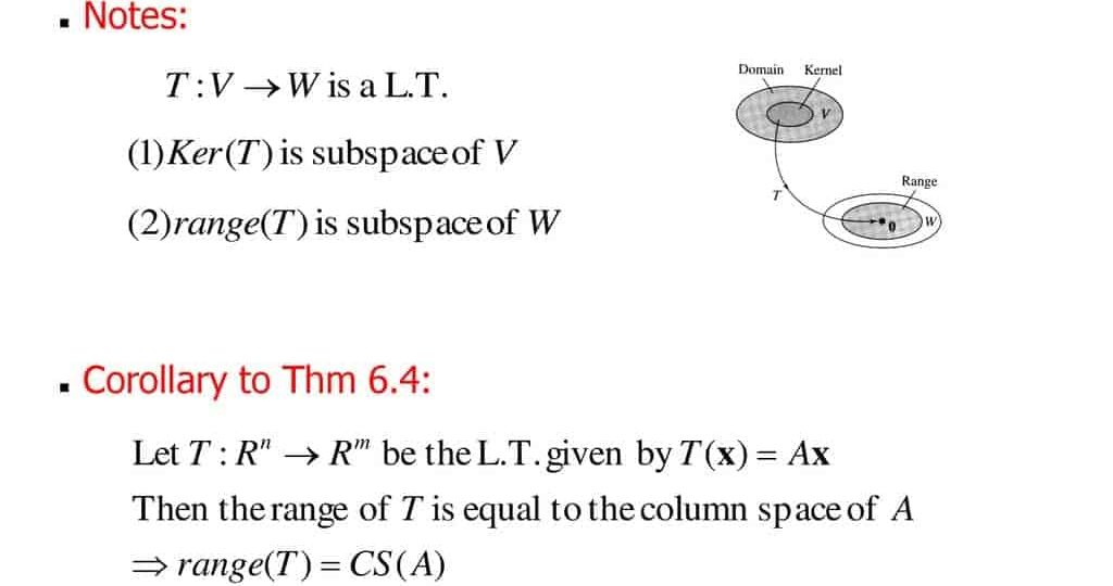 Notes: Corollary to Thm 6.4: